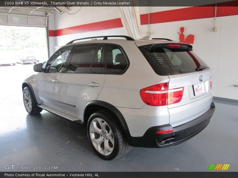 Titanium Silver Metallic / Grey Nevada Leather 2009 BMW X5 xDrive48i