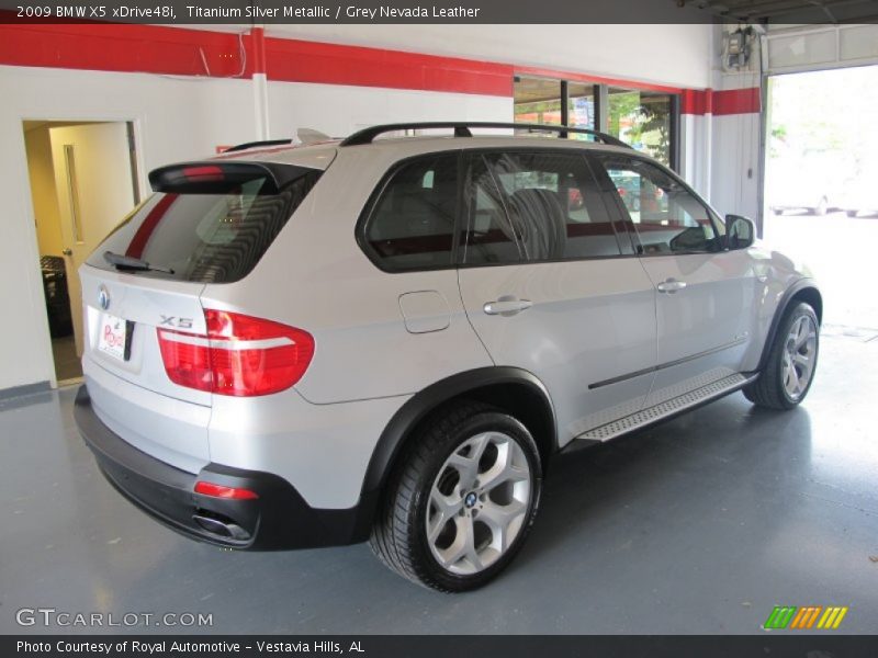 Titanium Silver Metallic / Grey Nevada Leather 2009 BMW X5 xDrive48i