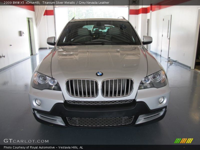 Titanium Silver Metallic / Grey Nevada Leather 2009 BMW X5 xDrive48i