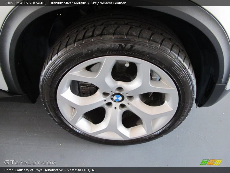 Titanium Silver Metallic / Grey Nevada Leather 2009 BMW X5 xDrive48i