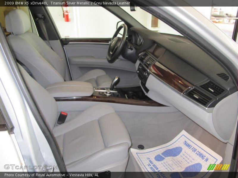 Titanium Silver Metallic / Grey Nevada Leather 2009 BMW X5 xDrive48i