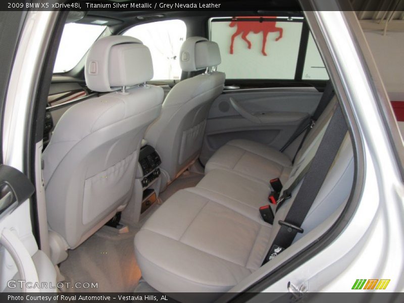 Titanium Silver Metallic / Grey Nevada Leather 2009 BMW X5 xDrive48i