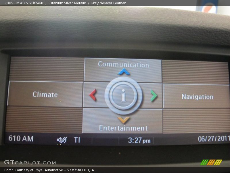 Titanium Silver Metallic / Grey Nevada Leather 2009 BMW X5 xDrive48i