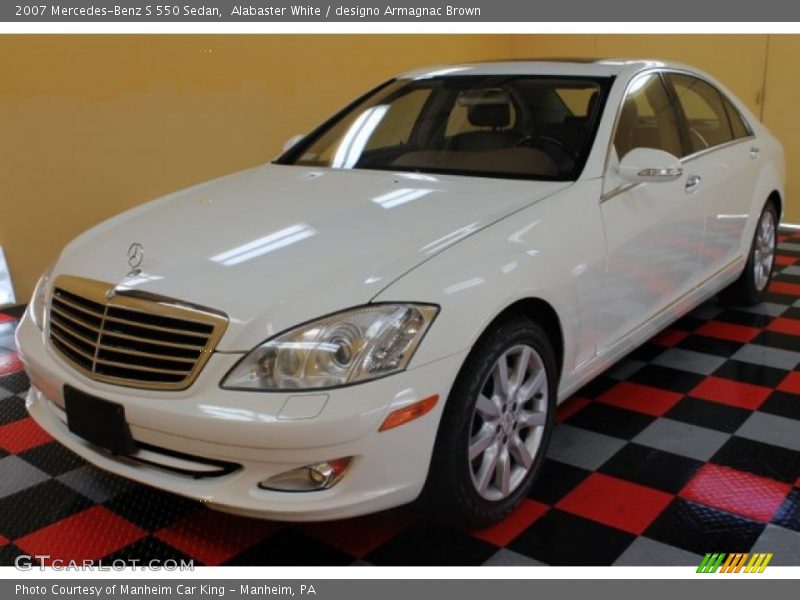 Alabaster White / designo Armagnac Brown 2007 Mercedes-Benz S 550 Sedan