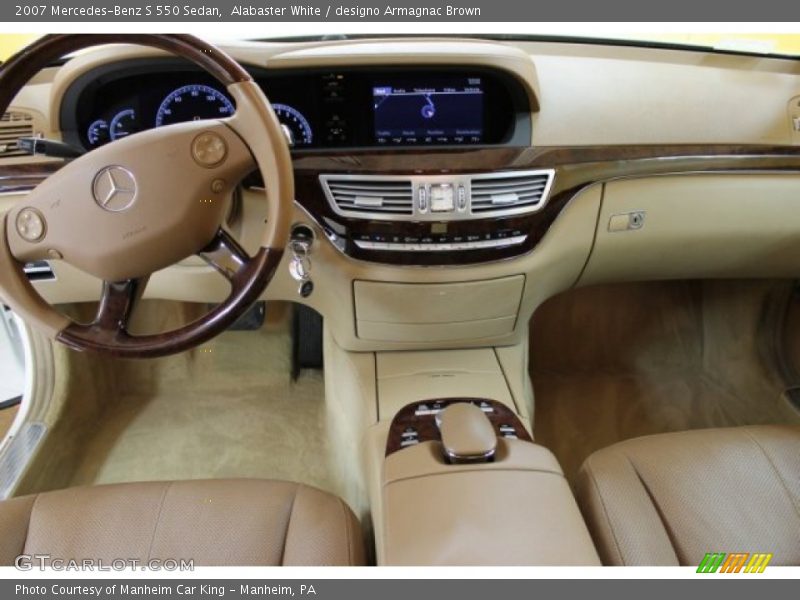 Alabaster White / designo Armagnac Brown 2007 Mercedes-Benz S 550 Sedan