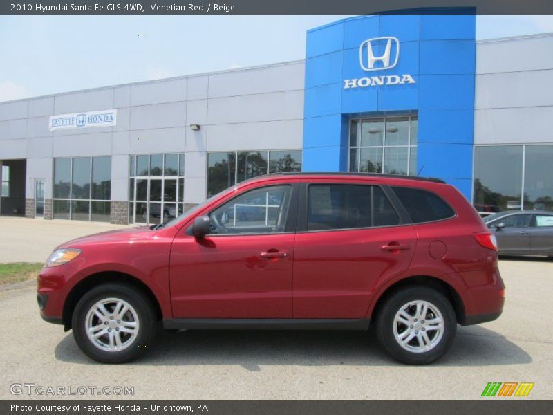 Venetian Red / Beige 2010 Hyundai Santa Fe GLS 4WD