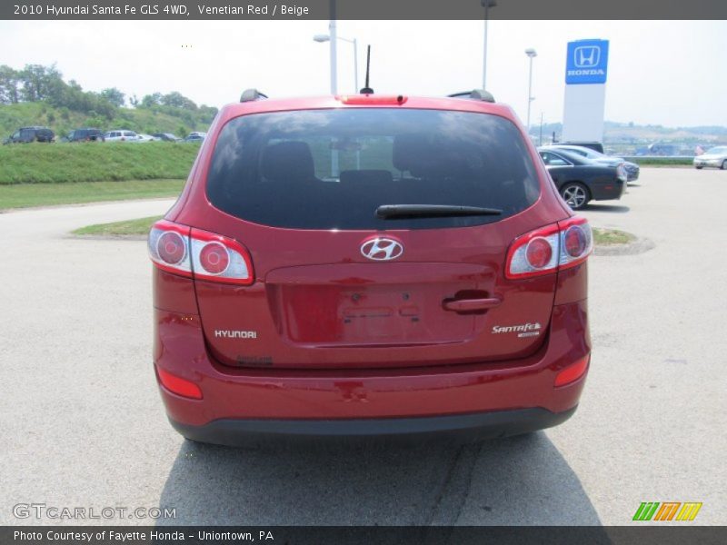 Venetian Red / Beige 2010 Hyundai Santa Fe GLS 4WD