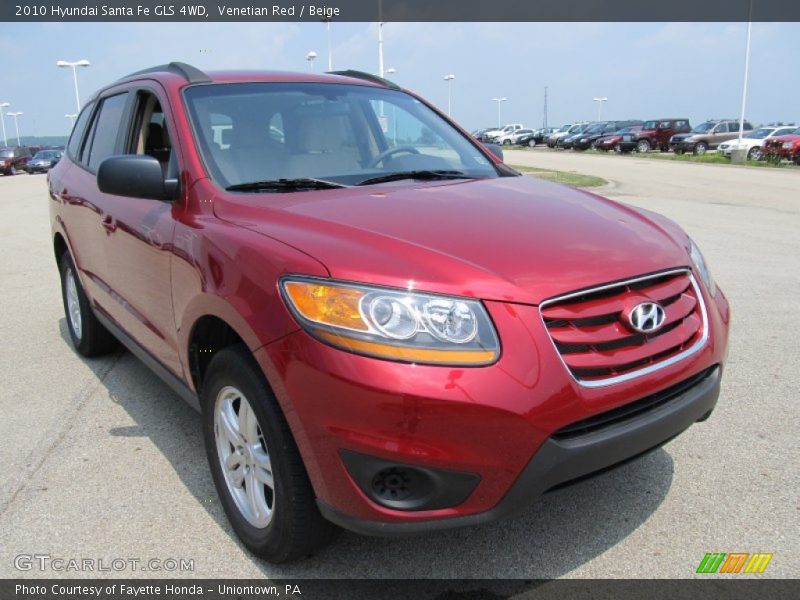 Venetian Red / Beige 2010 Hyundai Santa Fe GLS 4WD