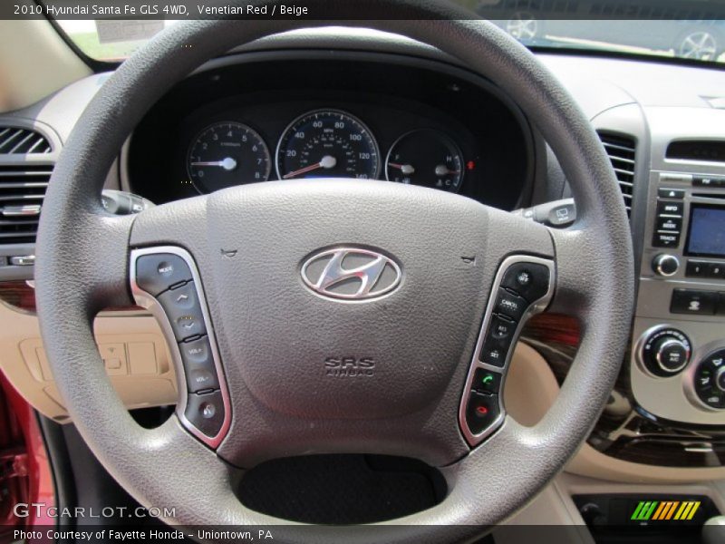 Venetian Red / Beige 2010 Hyundai Santa Fe GLS 4WD