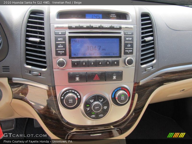 Venetian Red / Beige 2010 Hyundai Santa Fe GLS 4WD