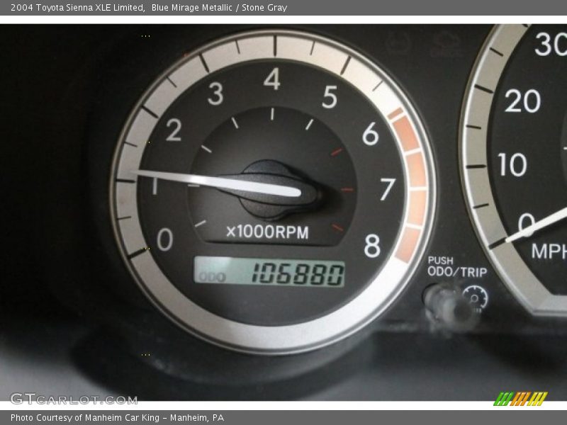 Blue Mirage Metallic / Stone Gray 2004 Toyota Sienna XLE Limited