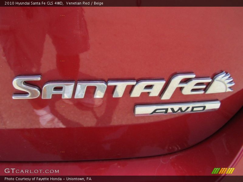 Venetian Red / Beige 2010 Hyundai Santa Fe GLS 4WD