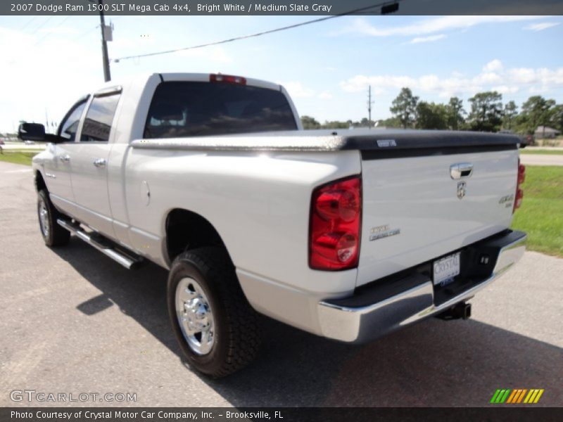 Bright White / Medium Slate Gray 2007 Dodge Ram 1500 SLT Mega Cab 4x4
