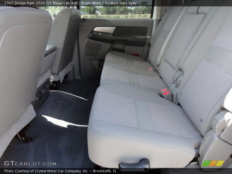 Bright White / Medium Slate Gray 2007 Dodge Ram 1500 SLT Mega Cab 4x4
