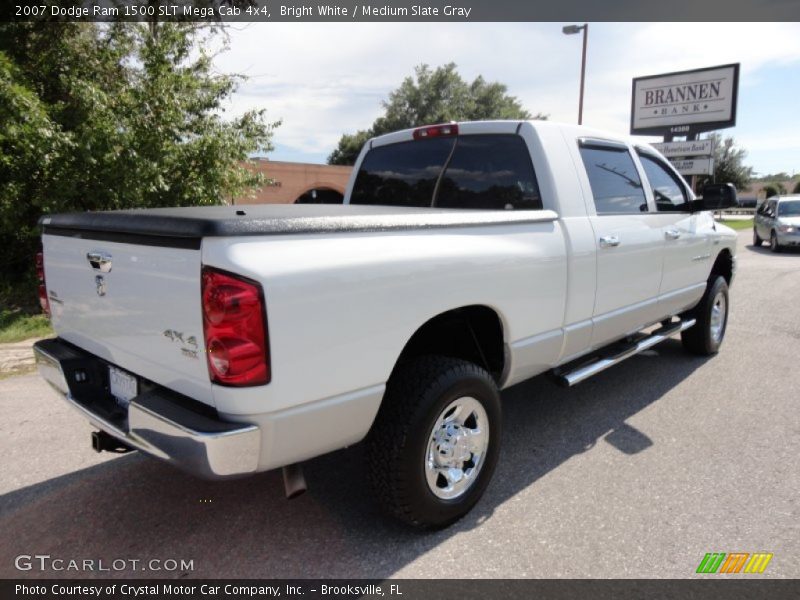 Bright White / Medium Slate Gray 2007 Dodge Ram 1500 SLT Mega Cab 4x4