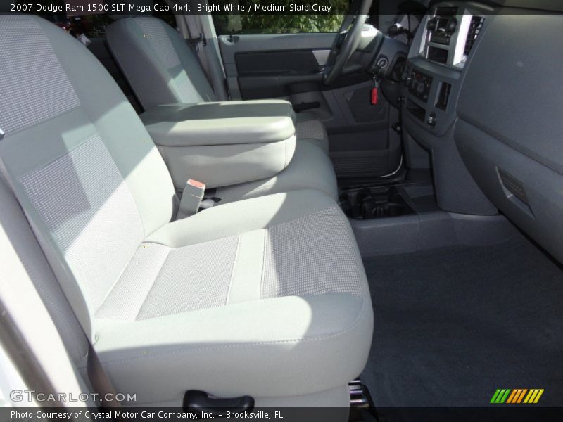 Bright White / Medium Slate Gray 2007 Dodge Ram 1500 SLT Mega Cab 4x4
