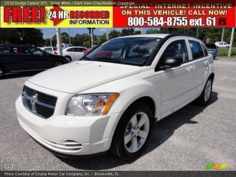 Stone White / Dark Slate Gray/Medium Graystone 2010 Dodge Caliber SXT