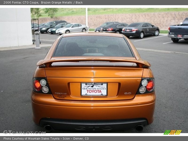 Brazen Orange Metallic / Black 2006 Pontiac GTO Coupe