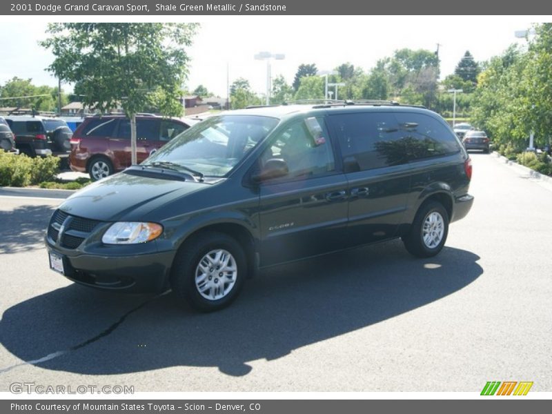 Shale Green Metallic / Sandstone 2001 Dodge Grand Caravan Sport