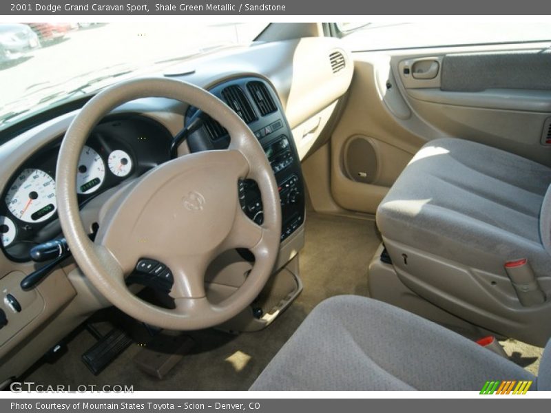Shale Green Metallic / Sandstone 2001 Dodge Grand Caravan Sport