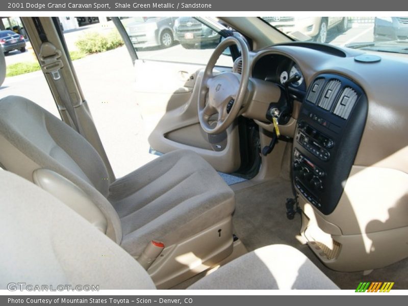 Shale Green Metallic / Sandstone 2001 Dodge Grand Caravan Sport