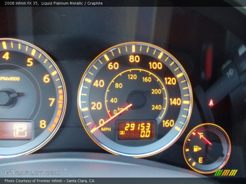 Liquid Platinum Metallic / Graphite 2008 Infiniti FX 35