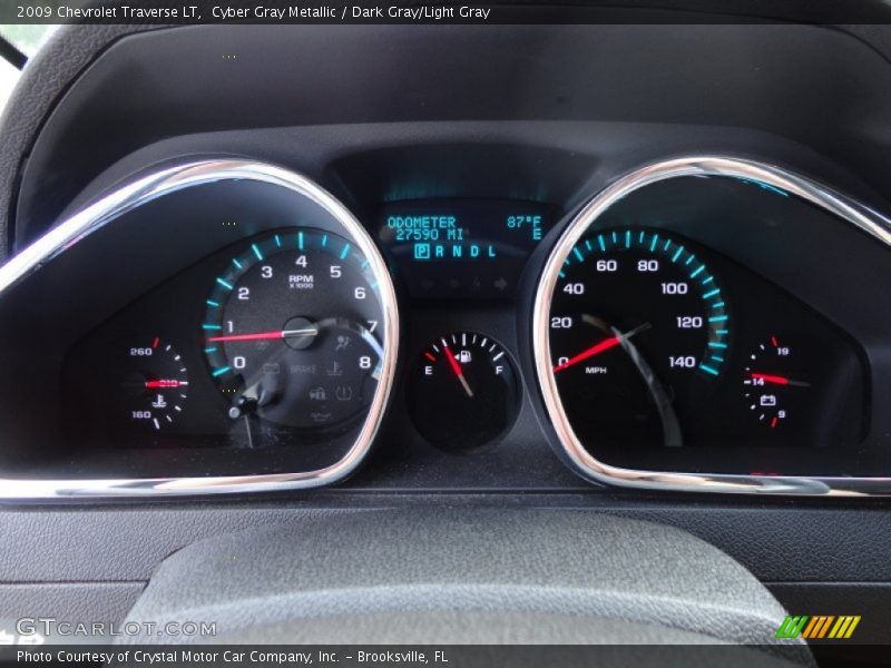 Cyber Gray Metallic / Dark Gray/Light Gray 2009 Chevrolet Traverse LT