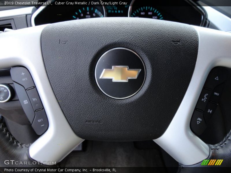 Cyber Gray Metallic / Dark Gray/Light Gray 2009 Chevrolet Traverse LT