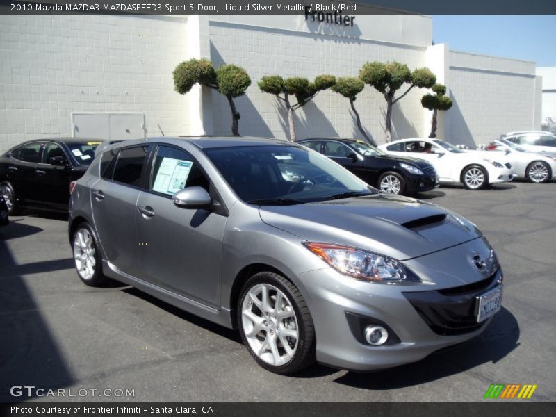 Liquid Silver Metallic / Black/Red 2010 Mazda MAZDA3 MAZDASPEED3 Sport 5 Door