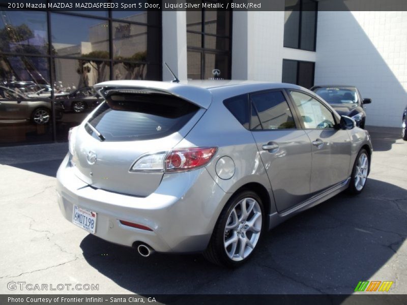 Liquid Silver Metallic / Black/Red 2010 Mazda MAZDA3 MAZDASPEED3 Sport 5 Door