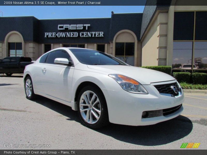 Winter Frost Pearl / Charcoal 2009 Nissan Altima 3.5 SE Coupe