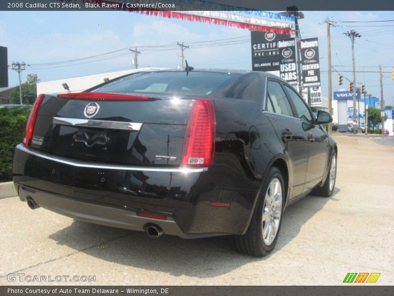 Black Raven / Cashmere/Cocoa 2008 Cadillac CTS Sedan