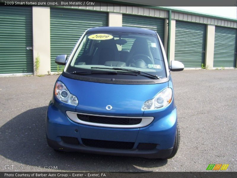 Blue Metallic / Gray 2009 Smart fortwo pure coupe