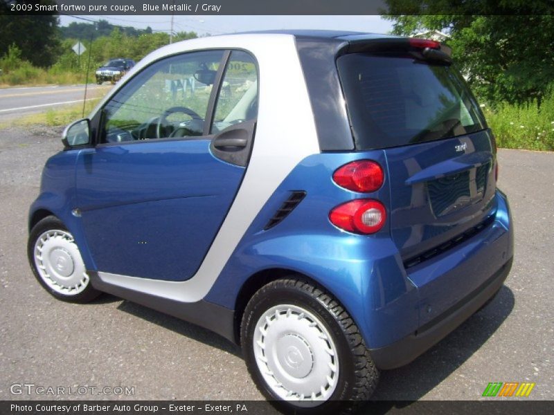 Blue Metallic / Gray 2009 Smart fortwo pure coupe