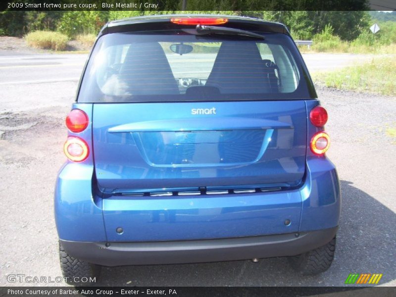 Blue Metallic / Gray 2009 Smart fortwo pure coupe