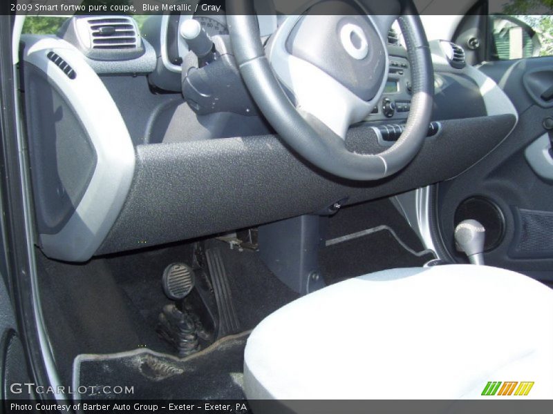 Blue Metallic / Gray 2009 Smart fortwo pure coupe