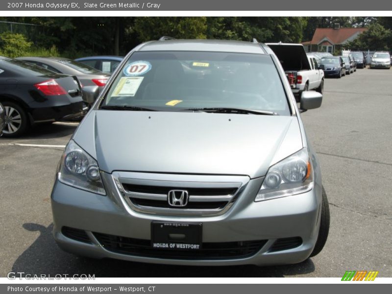 Slate Green Metallic / Gray 2007 Honda Odyssey EX
