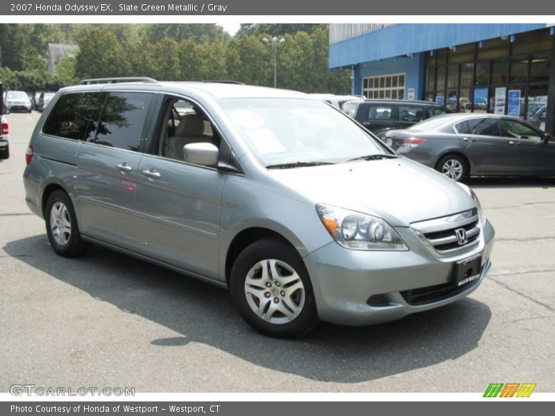 Slate Green Metallic / Gray 2007 Honda Odyssey EX