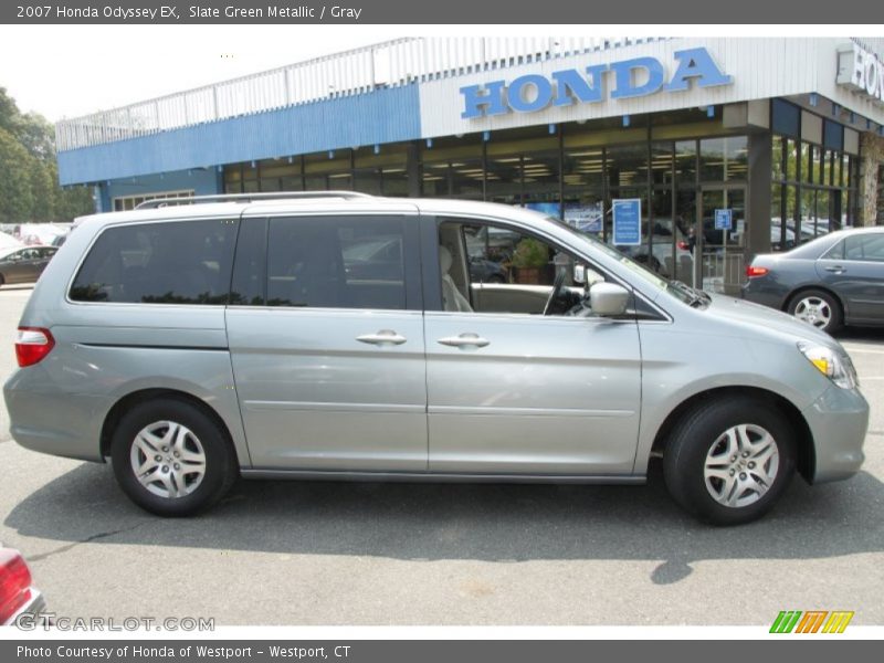 Slate Green Metallic / Gray 2007 Honda Odyssey EX