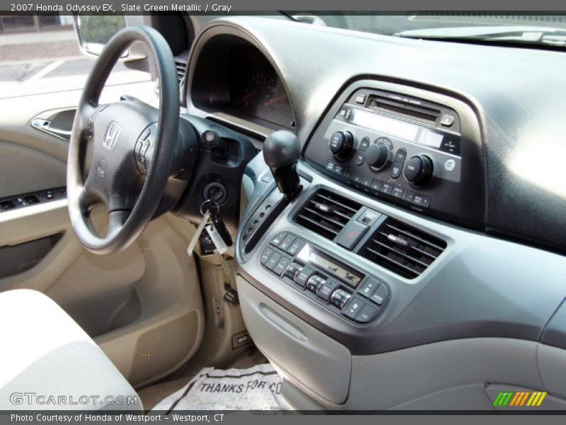 Slate Green Metallic / Gray 2007 Honda Odyssey EX