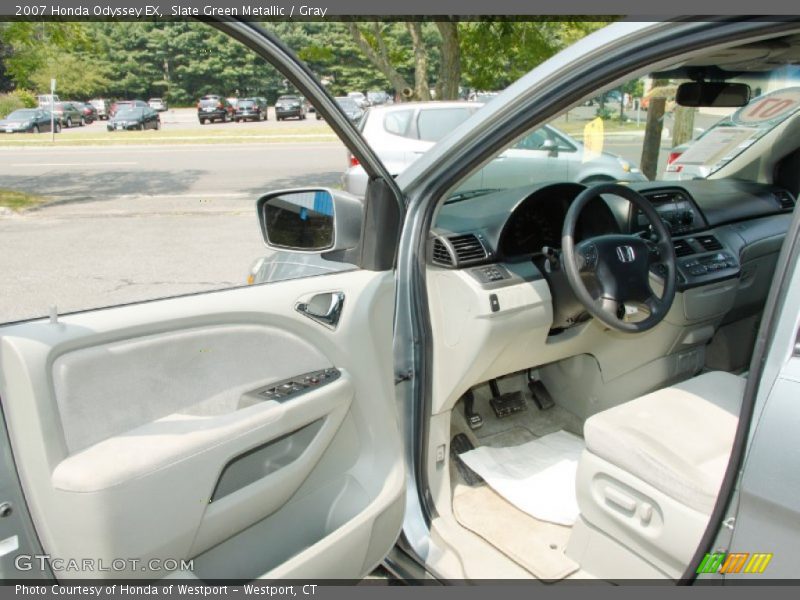 Slate Green Metallic / Gray 2007 Honda Odyssey EX