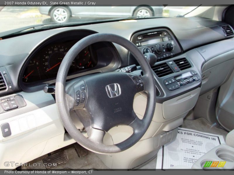 Slate Green Metallic / Gray 2007 Honda Odyssey EX