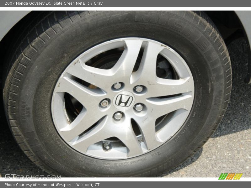 Slate Green Metallic / Gray 2007 Honda Odyssey EX