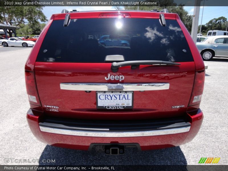 Inferno Red Crystal Pearl / Dark Khaki/Light Graystone 2010 Jeep Grand Cherokee Limited