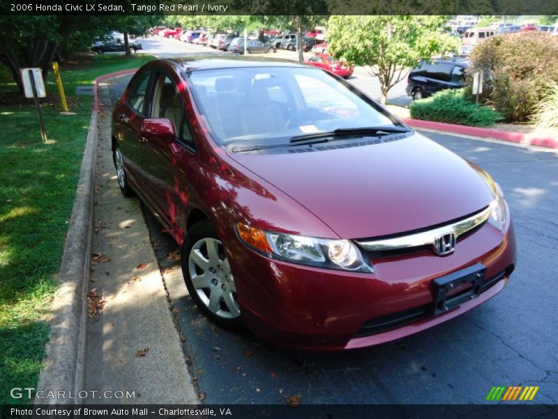 Tango Red Pearl / Ivory 2006 Honda Civic LX Sedan