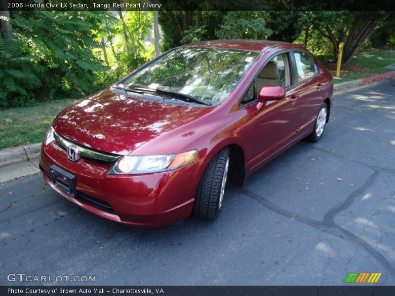 Tango Red Pearl / Ivory 2006 Honda Civic LX Sedan