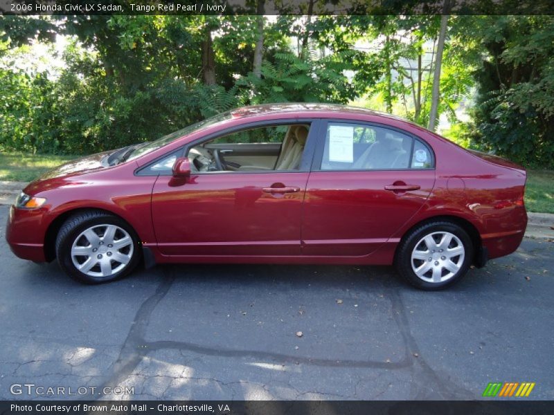 Tango Red Pearl / Ivory 2006 Honda Civic LX Sedan