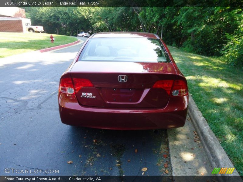 Tango Red Pearl / Ivory 2006 Honda Civic LX Sedan