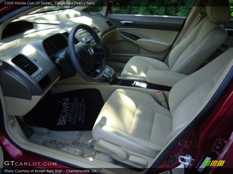 Tango Red Pearl / Ivory 2006 Honda Civic LX Sedan