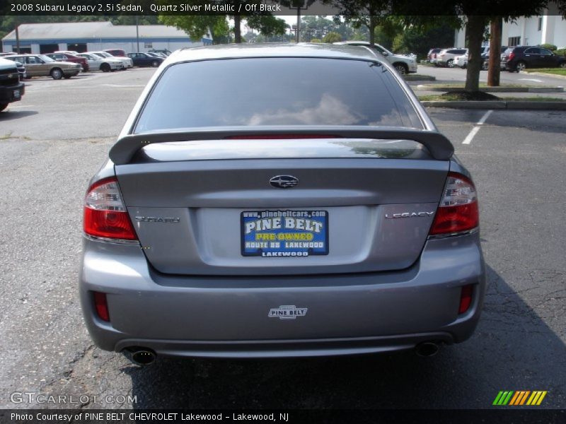 Quartz Silver Metallic / Off Black 2008 Subaru Legacy 2.5i Sedan